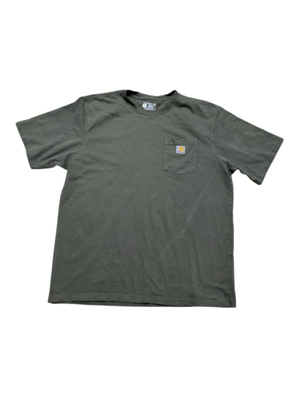 Carhartt K87 Pocket T-Shirt Men’s X-Large Olive Green Loose Fit Cotton
